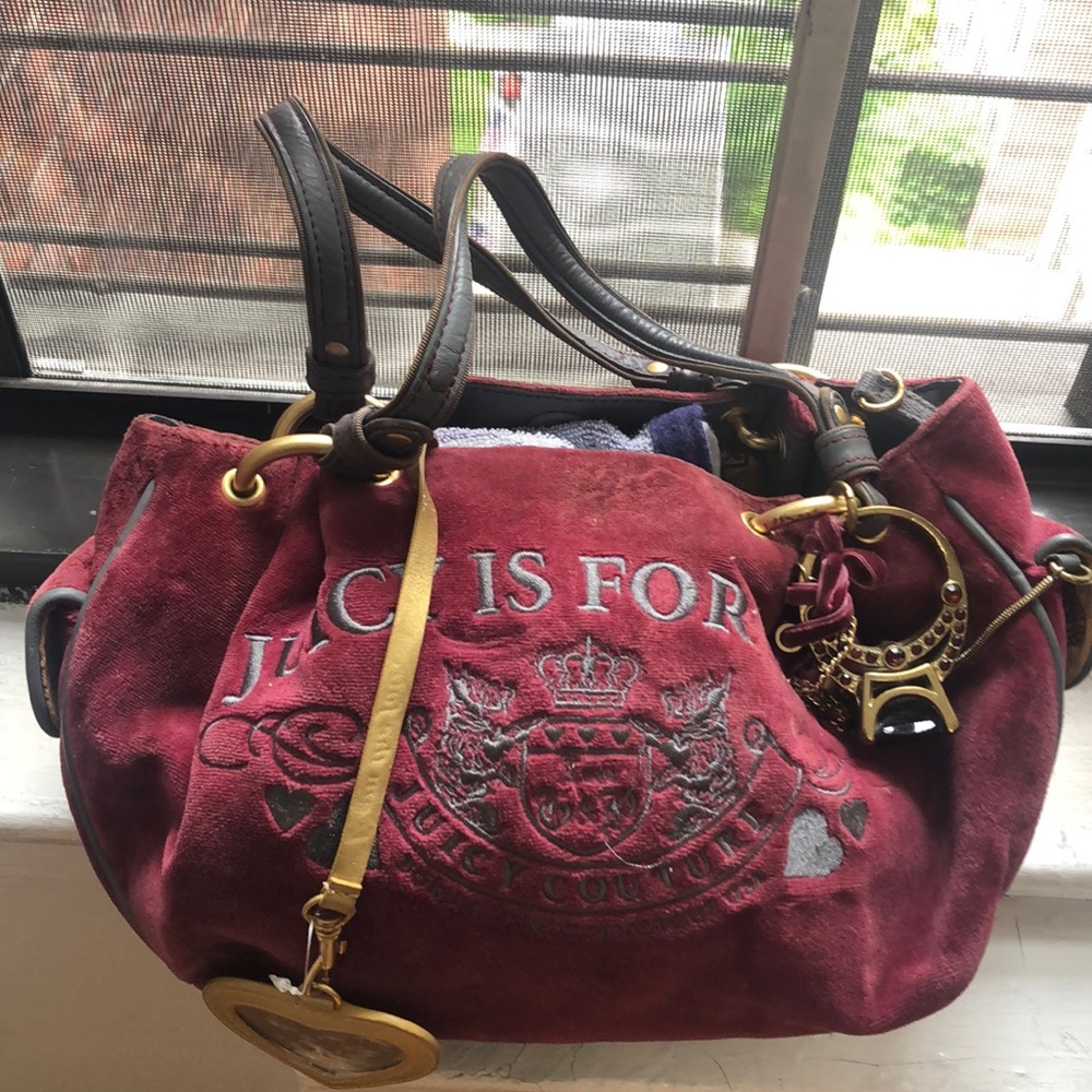 🌹spécial $15 Juicy couture velvet satchel bag